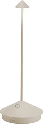 Immagine prodotto di Lampada a led da tavolo Pina Pro Sabbia ricaricabile e dimmerabile senza fili Zafferano 2200-2700-3000K IP54 Batteria da 12h