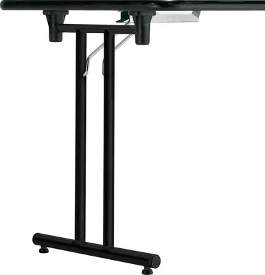 Produktbild von Corbetta Klapptisch Gestell höhenverstellbar Flexo 1 - Breite 400 mm, schwarz - Stapelbares Tisch Gestell höhenverstellbar aus Stahl für kleine Klapptische