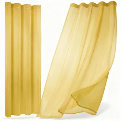 Produktbild von Beautex Gardine Dolly transparent, wählbar mit Kräusel- und Ösen- Aufhängung290x250cm,Gelb