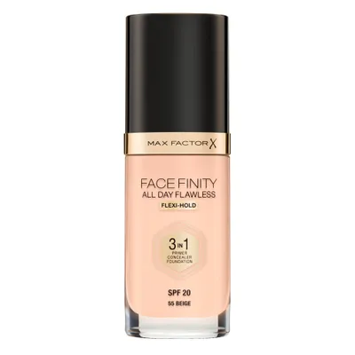 Immagine prodotto di MAX FACTOR Fondotinta All Day Flawless 3in1, 55 Beige, LSF 20, 30 ml