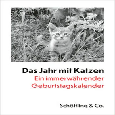 Produktbild von Jahresunabhängiger Katzenkalender mit viel Platz für Notizen und Geburtstage