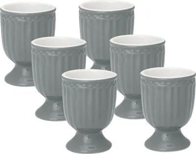 Produktbild von Greengate Alice Eierbecher stone grey 6,5 cm Set6