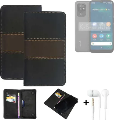 Produktbild von K-S-Trade Handyhülle + Kopfhörer kompatibel mit Doro 8100 Schutzhülle Walletcase Bookstyle Tasche Schutz Case Hülle Wallet Cover Kunstleder