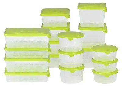 Produktbild von Set mit 17 Lebensmittelbehältern Aufbewahrungs Boxen Dosen Frischhaltedosen