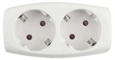Obrázok produktu pre Adaptér Onlex 2 zásuvky uzemnené Tom 10/ výsuvný 4,8 mm 16a biely biely biely jedna veľkosť