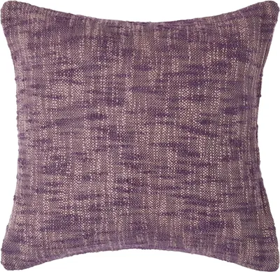 Image de HOMESCAPES Housse de coussin Nirvana mauve – Housse de coussin décorative 45 x 45 cm, 100 % coton, motif slub