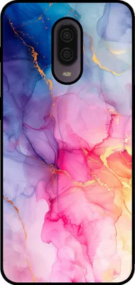 Produktbild von Smartphonica Telefon Fall geeignet für OnePlus 6T mit Marmor Druck - TPU zurück Abdeckung Fall Marmor Design - Regenbogen