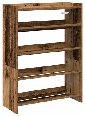 Image de vidaXL Étagère à chaussures aspect bois ancien 60x25x81 cm Matériau dérivé du bois