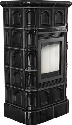Immagine prodotto di KRATKI stufa in maiolica BLANKA 8kW Ø160 legno nero EcoDesign con accessori
