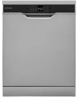 Produktbild von Telefunken Geschirrspüler freistehend 60 cm, Spülmaschine Silber, 12 Maßgedecke, 6 Programme, AquaStop, Eco, GFS6012DI