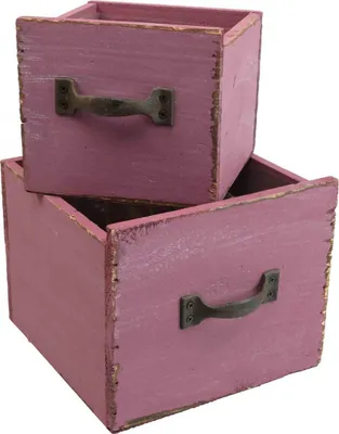 Produktbild von Pflanzschublade Vintage Pflanzkasten Holz Lila Set Dekoschubladen mit Kunststoff-Auskleidung