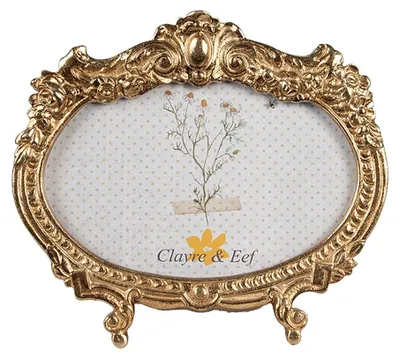 Obrázok produktu pre Rám na obraz Clayre & Eef 10x15 cm Zlatý farebný polyresin