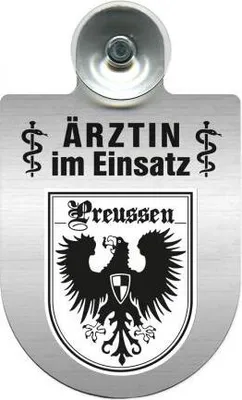 Produktbild von Einsatzschild Windschutzscheibe incl. Saugnapf - Ärztin im Einsatz - 309479 Color - Region Preussen