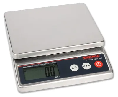 Kompaktwaage 500 g, 0,1 g, Edelstahl, LCD-Display