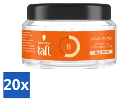 Zdjęcie produktu dla 20 sztuk Taft Men Power Gel Maxx Power 8 - 250 ml - Opakowanie ekonomiczne