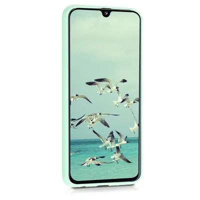 Produktbild von kwmobile Hülle kompatibel mit Samsung Galaxy A40 Hülle - weiches TPU Silikon Case - Cover geeignet für kabelloses Laden - Mintgrün matt