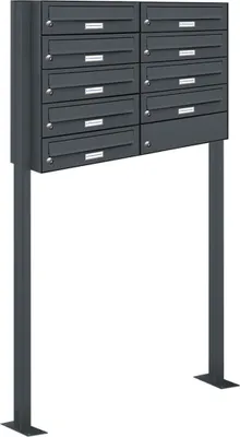 Produktbild von 9er Standbriefkasten Anlage Freistehend RAL 7016 - Anthrazit