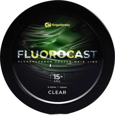 Produktbild von RidgeMonkey Fluoro Coated Mainline - 1000m Karpfenschnur, Durchmesser/Tragkraft:0.37mm / 18lb