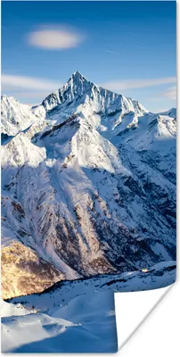 Produktbild von MuchoWow® Poster Alpen - Berg - Schnee 75x150 cm - Dekoration für die Wände