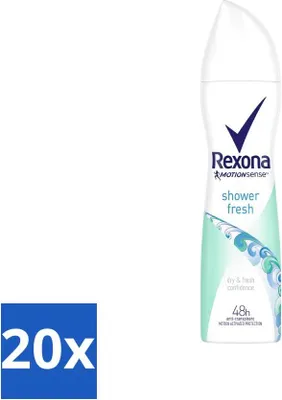 Obrázek produktu pro Rexona - Shower Fresh - deodorant ve spreji - antiperspirant - 150 ml - výhodné balení - 20 kusů