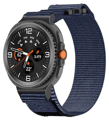 Obrázek produktu pro Pro Samsung Galaxy Watch 8 / 8 Classic Nylonový řemínek se suchým zipem Blue