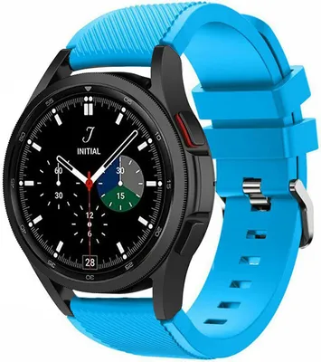Produktbild von Strap-it Samsung Galaxy Watch 4 Classic 46mm Silikonarmband (Hellblau)