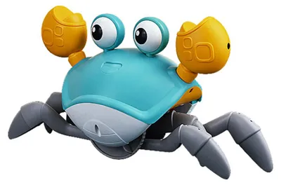 Produktbild von Krabbelndes Krabbenspielzeug Babyspielzeug mit Musik und Licht Bauchzeitspielzeug Interaktives Musikspielzeug fuer Kleinkinder Jungen Maedchen Automatische Vermeidung von Hindernissen USB wiederaufladbar