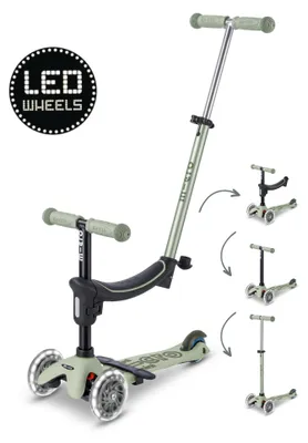 Produktbild von Micro Mobility Micro Mini2Grow Deluxe LED 2.0, Kinder, Dreiradroller, Junge/Mädchen, Asphalt, 50 kg, 3 Rad/Räder