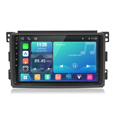 Produktbild von Hexinex 9" Linux System Autoradio Carplay Für Smart Fortwo 451 2005-2010 WIFI Bluetooth SWC FM RDS DSP 2DIN USB
