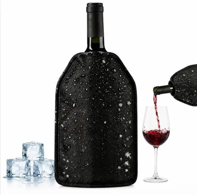 Produktbild von Flaschenhülle, multifunktionale Gel-Kühlmanschette für Wein, Sekt und Champagner, tragbare Isolierhülle zur Flaschenkühlung