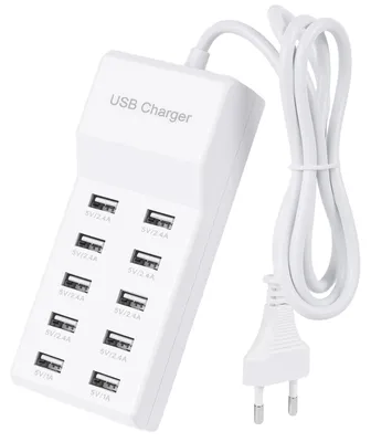 Obrázok produktu pre Multifunkčná nabíjačka USB s 10 portami, 50 W, nabíjací dok pre viacero zariadení
