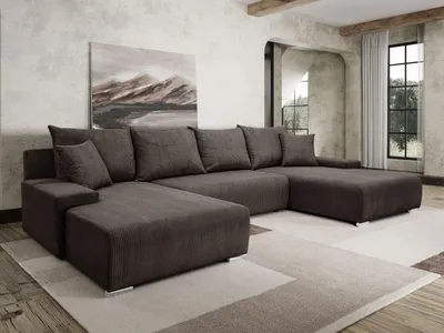 Produktbild von Polster-Ecksofa LAVIO U mit Schlaffunktion und Bettkasten Anafi 18