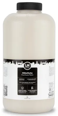 Produktbild von LM-Kreativ Möbelfarbe 2 l, Weiß wie Elfenbein – hochdeckender Möbellack matt für Holz, Metall & Kunststoff, ohne Schleifen