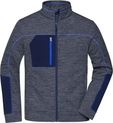 Produktbild von Men's Structure Fleece Jacket navy-melange/navy/royal, Gr. M