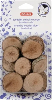 Produktbild von Zolux Nagespielzeug Holzscheiben für Kaninchen, Meerschweinchen, Hamster & Nager, Zahnpflege