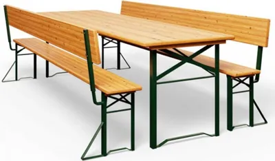 Obrázok produktu pre Pivný set PRAKTIK s operadlami, 170cm, hnedá