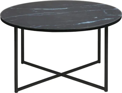 Obrázok produktu pre Konferenčný stolík Smuk Ø 80 cm Saga Marble Black