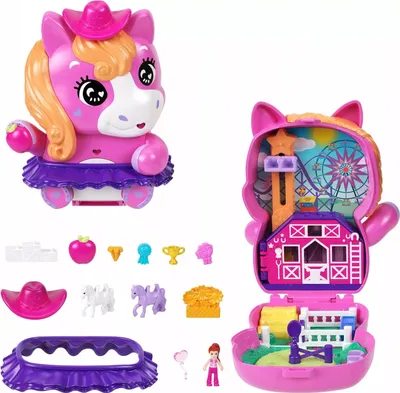Immagine prodotto di Mattel JFG56; JCR39 - Polly Pocket Pony Rodeo Box - % OS; VOL
