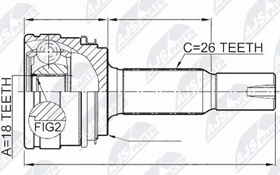 Produktbild von NTY Gelenksatz Antriebswelle Hinten Links Hinten Rechts Hinten für TOYOTA RAV 4 III (ACA3, ACE, ALA3, GSA3, ZSA3) NPZ-TY-085