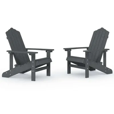Produktbild von Adirondack-Gartenstühle 2 Stk. HDPE Anthrazit