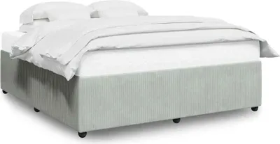 Produktbild von vidaXL Bettgestell ohne Matratze Hellgrau 200x200 cm Samt
