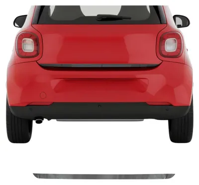 Productafbeelding van OMAC Blend Achterklep beschermlijst LC-4752053B, roestvrij staal, voor Smart ForTwo 453, AI-gegenereerde afbeelding