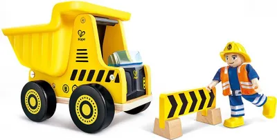 Produktbild von Hape Kipper Baufahrzeug gelb Holzspielzeug für Kinder