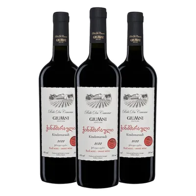 Produktbild von Giuaani Kindzmarauli Georgischer Rotwein Lieblich (3 x 0,75L)