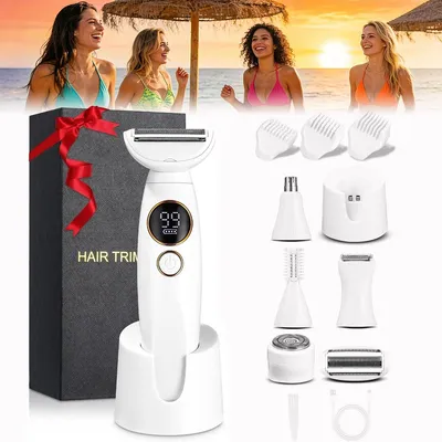 Produktbild von 5-in-1 Intimrasierer Rasierer Damen Schmerzloser Nass-Trockenrasierer für Frauen