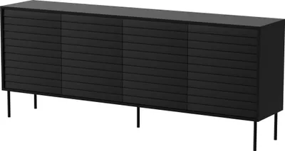 Produktbild von Cortina Kommode 200 cm - Modern Schwarz mit Türen