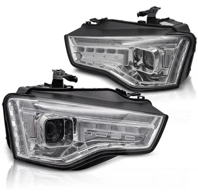 Productafbeelding van Xenon koplampen met LED dagrijverlichting, geschikt voor Audi A5 (facelift model, bouwjaar 2011-2016), chroom