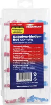 Produktbild von Heidemann Kabelverbinder Set 120 St. Box, wiederverw.