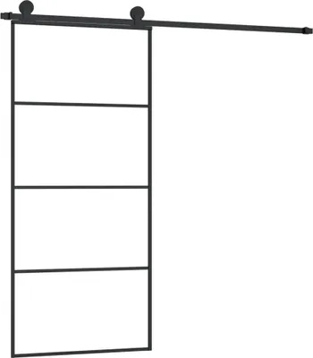 Obrázok produktu pre vidaXL Posuvné dvere s kovaním 90x205 cm ESG sklo a hliník