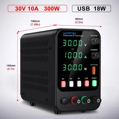 Image de Alimentation de laboratoire - Alimentation DC 30V 10A - Tension et courant réglables - Fonction de mémorisation - Sortie unique - CE - 30V 10A APS3010H